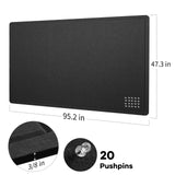 Felt Bulletin Board 96x48 inches, Decorative Pin Board for Home & Office