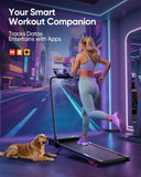 2-in-1 Foldable Treadmill with 3-Level 10% Incline, Walking Pad for Home Small Office, Compact Portable Under Desk Treadmill with Handle,Dual LED Display