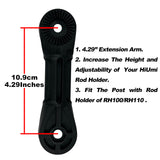 2 Pack Fishing Rod Holder with Track Mount (2Pack Extender Rod Holder with Rail) HiUmi