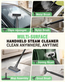 Heavy Duty Steam Mop for Floor Cleaning, 14-in-1 Lightweight Detachable Handheld Steam Cleaner with Multi-Purpose&Powerful, No-Chemical Floor Steamer for Home|Hardwood|Grout|BBQ|Window (Black)