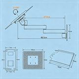 Wall Mount Laptop Stand with Detachable Mouse Tray, Supports Up to 8KG
