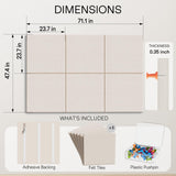 MaxGear Extra Large Bulletin Board 72" x 48", Light Tan Felt Wall Tiles