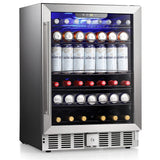 COWSAR Wine Cooler Refrige ETL Approved 24inch Wine Fridge Freestanding or Built-in Wine Refrigerator 5.1Cu.Ft Wine Fridge