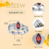 Oseew 2027 Class Ring for Men Women High School Graduation (White Gold)