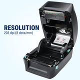 McAuley Labels GoDEX RT700i+ 4” Thermal Transfer Label Printer – 203 DPI Barcode Printer with Color Display – Fast, Reliable Output