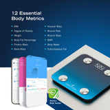 Nautica Body Tracker Digital Bathroom Scale, Bluetooth-Enabled Smart Scale with BMI, Body Fat, Muscle Mass Tracking & More, Syncs with Smartphone App for Body Composition Tracking, 396 Lbs.