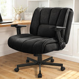 OFIKA Criss Cross Chair with Wheels,Cross Legged Office Chair
