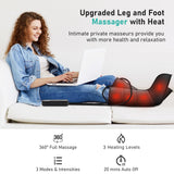 QUINEAR Leg Massager for Circulation and Pain Relief, Heating Leg Compression Massager with 3 Modes, Foot and Calf Massager with 3 Intensities 3 Heats - Gift for Mom and Dad
