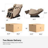 SMAGREHO 2025 Massage Chair Full Body, Zero Gravity Recliner with 6 Auto Modes, Foot Massage, Heating, Bluetooth, Khaki