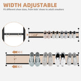 STORAGE MANIAC Long Expandable Shoe Rack, 18 Pairs Metal Wide Stackable Shoe Rack, Adjustable Shoes Shelf, Freestanding Shoes Organizer for Closet, Entryway, Hallway, Garage, Front Door, 3 Tiers