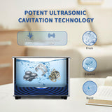 DK SONIC Ultrasonic Cleaning Machine-Ultrasonic Jewelry Cleaner with Digital Timer and Basket, Sonic Cleaner for Jewelry, Ring, Eyeglasses, Watchband, Coins (900ML, 110V)