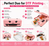 13 Inch DTF Printer for T-Shirts, A3 Heat Transfer Printer, Pink