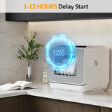Sunvivi Portable Dishwasher with 152OZ Water Tank, 18" Countertop Dishwasher Machine fits up to 12" plates, Energy Star, 6 Preset Mode, 12H Delay Start, Small Dish Washer for Dorm RV&Apartment, White