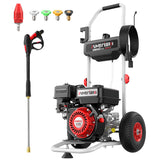 Gas Powered Pressure Washer 3800 PSI, 2.5 GPM High Power Washer, 212CC Engine with 5 Spray Tips—Ideal for Houses, Driveways, Cars, and Concrete Surfaces