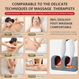 Full Body Massage Mat with Heat - 10 Powerful Motors, Vibrating Back Massager, 2 Heating Pads for Lumbar & Calf Muscle Relaxation, Ultimate Comfort Massage Mattress Pad