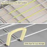 STCERY Modern Dish Drying Rack with Drainboard, Countertop Dish Rack, Kitchen Organization, Intelligent Drainage Structure, Used for Drying Bowls, Plates and Cups(Gray)