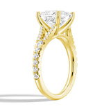 MSBLUE® Size 8 2ct Princess Cut Moissanite Engagement Ring