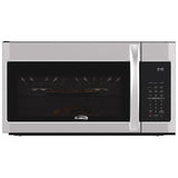 KoolMore 1.9 Cu. Ft. Over the Range Microwave Oven with Oven Lamp and 300CFM Recirculation Vent Hood Function, Auto Cook Menus, Reheat Function, 11 Power Levels, Timer, and Weight Defrost (KM-MOT-2SS)