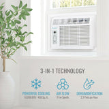 Keystone 10,000 BTU Window Air Conditioner and Dehumidifier, 115V, Window AC Units for Apartment, Living Room, Garage, and Small-Medium Rooms up to 450 Sq.Ft., Window Unit Air Conditioners with Remote