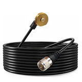UAYESOK NMO Trunk Fix Bracket lip Antenna Mount 3/8" to 3/4" Hole Mount with 13ft/4M PL259 Connector RG-58 Coax Cable for Yaesu Vertex Kenwood Mobile Radio NMO Radio Antenna