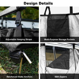 Portable Shower Tent for Camping Car Awning Privacy Shower Tent with Easy SUV/Truck Install Spacious Changing Room Waterproof, Black