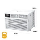 Whirlpool 24,000 BTU Window Air Conditioner with Dehumidifier, 230V, Window AC for Extra Large Rooms up to 1500 Sq. Ft., Bedroom, Living Room, Apartment, with Remote, 3 Speeds, and 24H Timer, White
