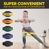Tribe Lifting Fabric Resistance Bands for Glutes & Legs | 5 Fabric Workout Bands Set | Thick Booty Bands for Squats, Lunges, Hip