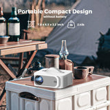 [Official-Apps & 2500 ANSI & 35W Dolby Audio] Outdoor-Projector-4k with WiFi and Bluetooth,AI Movin 2.0 OS Smart Projector,AI Auto Focus HDR10+, Lisowod Portable 4K Proyector for Bedroom/Ceiling/Home