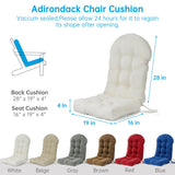 Rocking Chair Cushions Set - Non-Slip Adirondack Chair Cushions with Ties Indoor