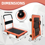 Platform Truck Heavy Duty Cart,1100Lbs Hand Truck Push Cart Dolly with 5'' 360 Degree Swivel Wheels for Loading and Storage 36x24Inch Lomive
