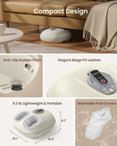 RENPHO Foot Massager Machine with Heat [2026 Upgraded], Shiatsu Foot Massager for Plantar Fasciitis, Birthday Gifts for Women Men, Cordless Control, Exclusive Voice Control, Beige