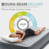 Intex 18" Inflatable King Air Mattress, Elevated Premium Comfort with Built-in Pump, Self-Inflating Portable Blow-Up Airbed for Guest Bed or Camping