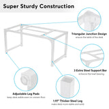 Computer Desk, 63 x 31.5 inch Large Executive Office Desk Computer Table Study Writing Desk | White Tribesigns