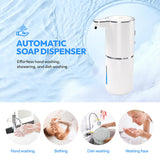 MTYGK 2 Pack Automatic Foaming Soap Dispenser,Touchless Foam Soap Dispenser,12.8oz Rechargeabled Wall Mounted Smart for Bathroom and Kitchen Dish Soap,Easy for Toddlers(White)