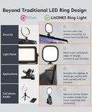LitONES Ring Light for Laptop, Monitor, Desk, Eye-Caring Diffused LED Light