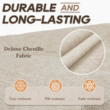 Thick Seat Cushions for Dining Room Chairs, Kitchen Chair Cushions Set of 4, 17" x 17" x 4", Beige