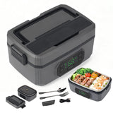 Rechargeable Adult Wireless Heated Lunch Box, 21000mAh Battery-Powered,Automatic Temperature Control Insulated Container,1.2L Leak-Proof Stainless Steel Container Ideal for Office/Truck/Outdoor Use