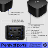 HP Thunderbolt 4 Dock 120W G4, 13-in-1 USB C Docking Station with Max 100W Charging, 4 Displays