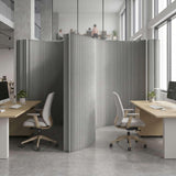Portable Folding Room Dividers - Easy Setup Privacy Partitions for Dorm, Office, Studio & Events - Lightweight, Space-Saving Grey Privacy Screen