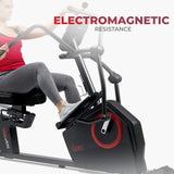 Sunny Health & Fitness Electromagnetic Recumbent Cross Trainer Exercise Elliptical Bike w/ Arm Exercisers, Easy Access Seat & Exclusive SunnyFit® App Enhanced Bluetooth Connectivity - SF-RBE4886SMART Sunny Health & Fitness