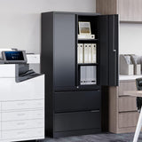 2 Drawer Lateral File Cabinet - Metal Storage Cabinet with Locking Drawers for Letter