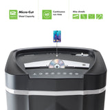 Professional Grade High Security 12-Sheet Micro-Cut Paper/CD and Credit Card Shredder/ 60 Minutes Continuous Run Time Aurora