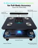 arboleaf Smart Scale for Body Weight, 8-Electrode Dual-Frequency BIA Bathroom Scale with 7-in-1 Display for BMI Body Fat Muscle Mass, Segmental Full Body Composition Analyzer, 50+ Metrics in App
