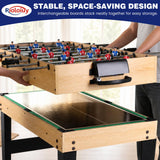 Rioloiuy 12-in-1 Multi Game Table, Foosball, Air Hockey, Pool and More, Compact Wood Game Table for Home Game Rooms and Family Nights