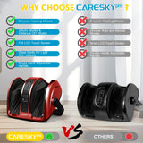 CARESKYpro Foot Massager with Heat, 3-Heating Shiatsu Foot Massager for Circulation and Pain Relief, Deep Kneading Rolling for Calf-Feet-Arm Relaxation, Plantar Fasciitis, Neuropathy