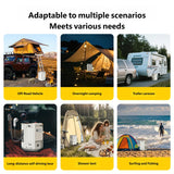 HEAXEHNO E1 Portable Propane Water Heater - Instant Hot Water On-Demand & Constant Temperature, 100-Min Ultra-Long Battery Life, All-Season Camping Shower for RV, Hiking, Fishing & Glamping