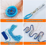 Fishing Cast Net Tire Line Cast Nets with Flying Disc Ez Throw Cast Net | 3/5 Inch Mesh - 11FT CINGHI LUSSO