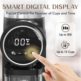 AYCHIRO Electric Conical Burr Coffee Grinder, Touchscreen Coffee Grinder for Home Use, Compact Burr Mill Grinder with 30 Grind Settings, Detachable Hopper & Coffee Container, Black