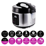 Rice Cooker with Ceramic Bowl and Advanced Fuzzy Logic, (5.5 Cups, 1 Litre), 5 Rice Cooking Functions, 3 Multicooker Functions Yum Asia