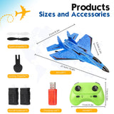 RC Plane, Remote Control Airplane Toy - RC Plane Remote Control Planes 2CH 2.4Ghz Rc Aircraft with Lights, Outdoor Foam Durable Rc Aircraft Foam RC Airplane Jet for Kids Adults Hobby Toys